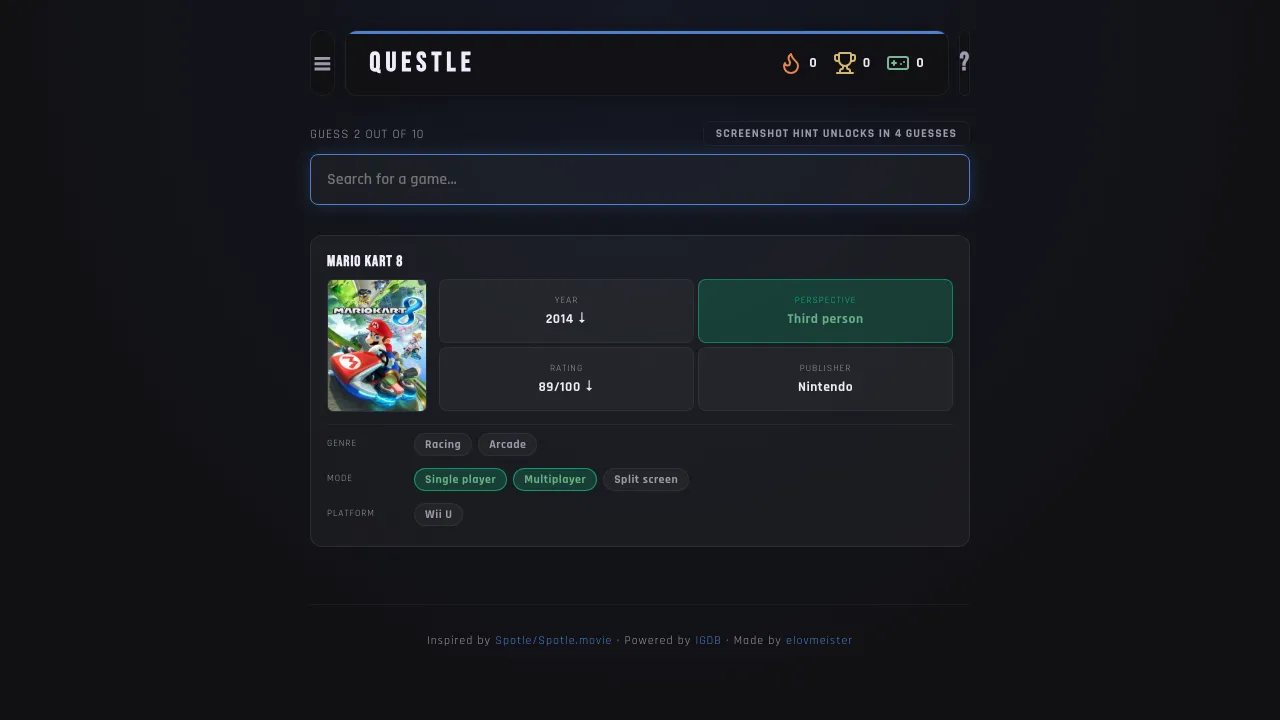 Questle screenshot 1