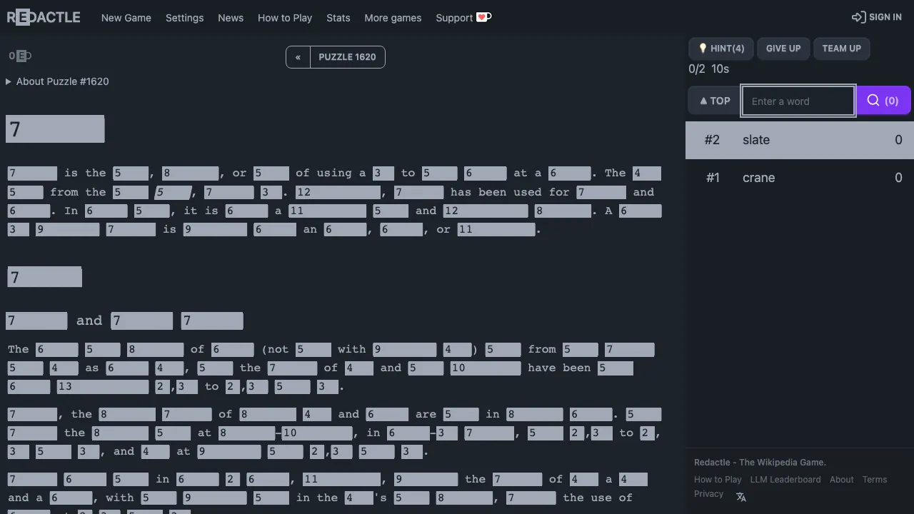 Redactle screenshot 2