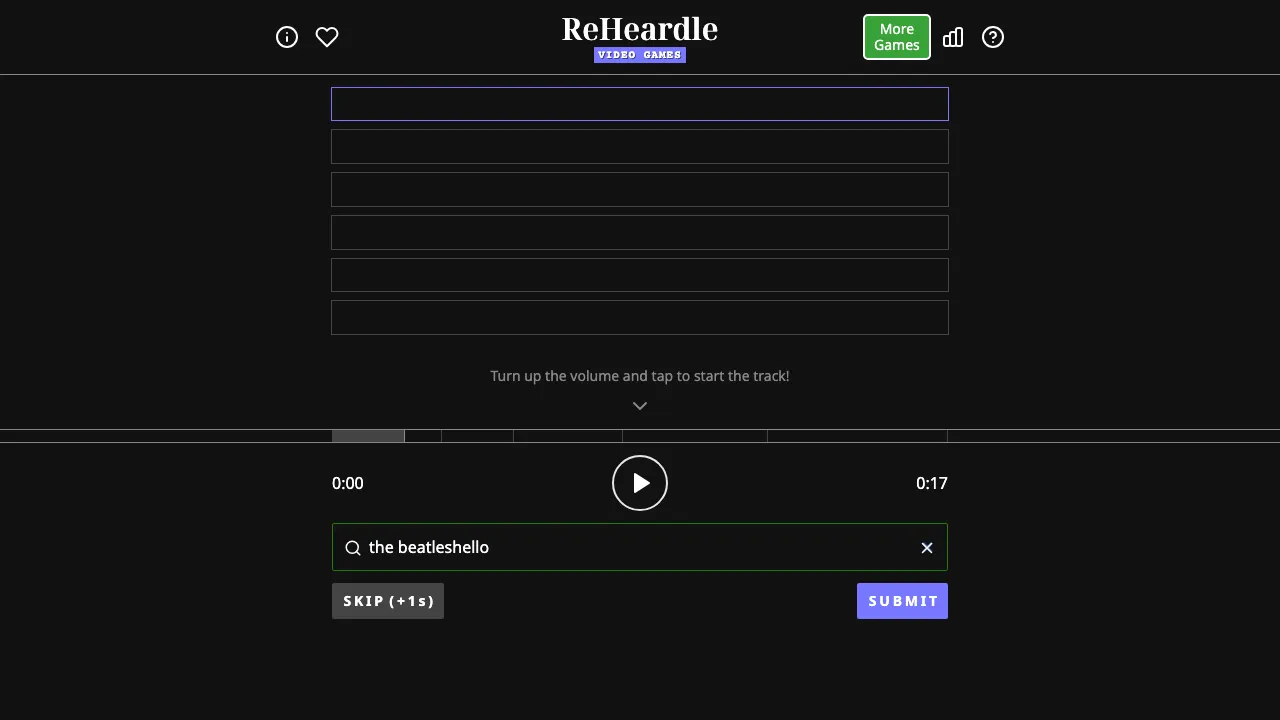ReHeardle Video Games screenshot 2
