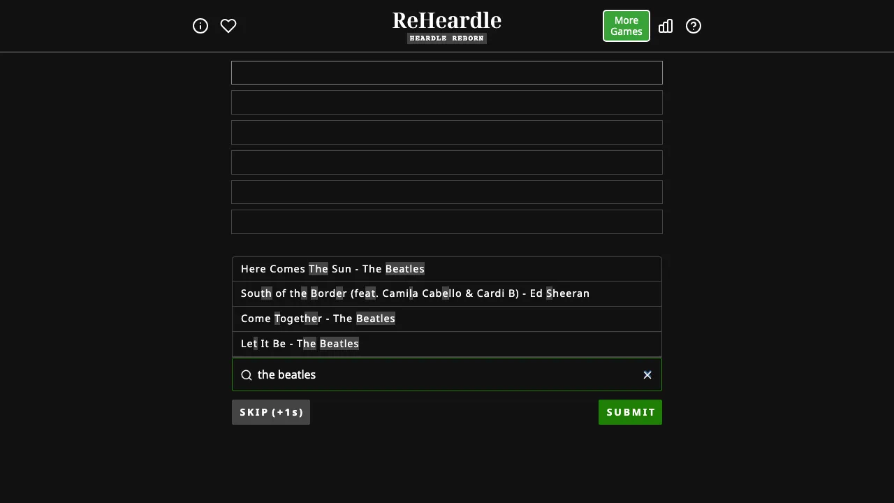 ReHeardle screenshot 1