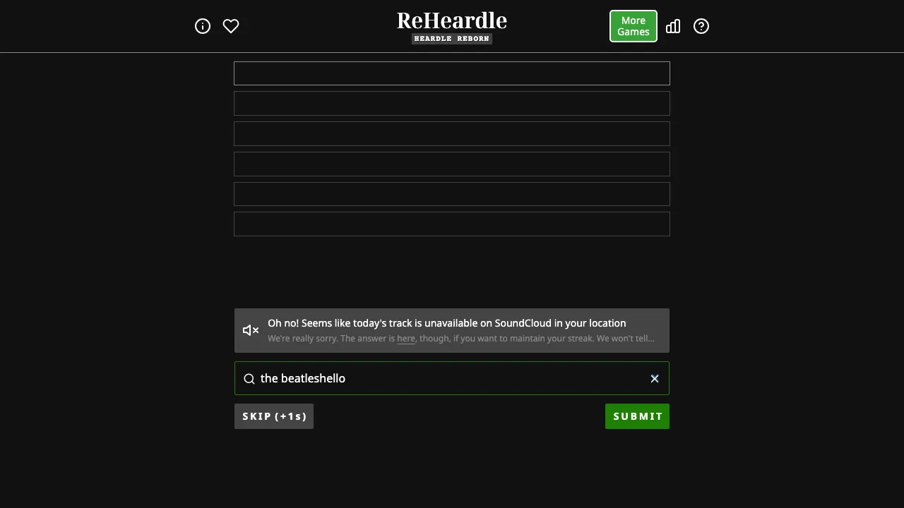 ReHeardle screenshot 2