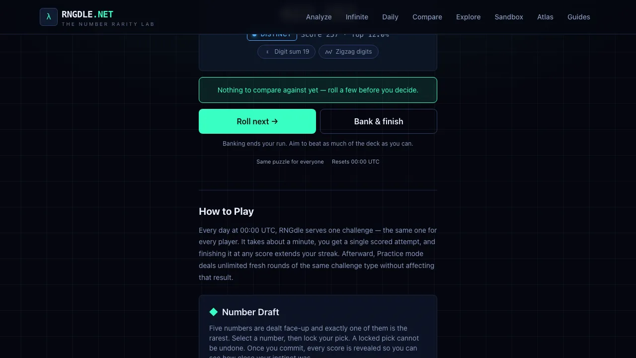 RNGdle Daily screenshot 2