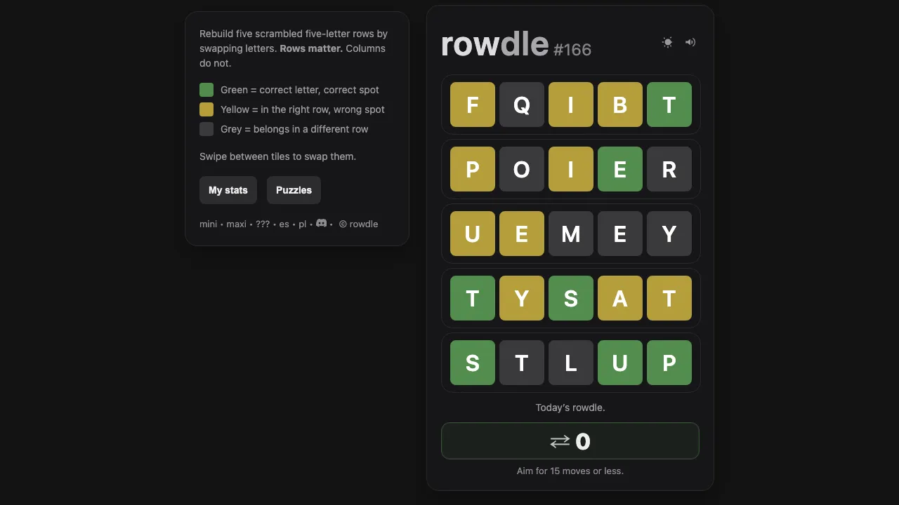 Rowdle screenshot 1