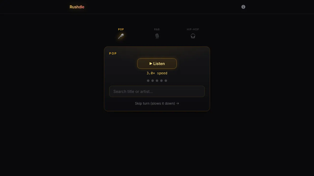 Rushdle screenshot 1