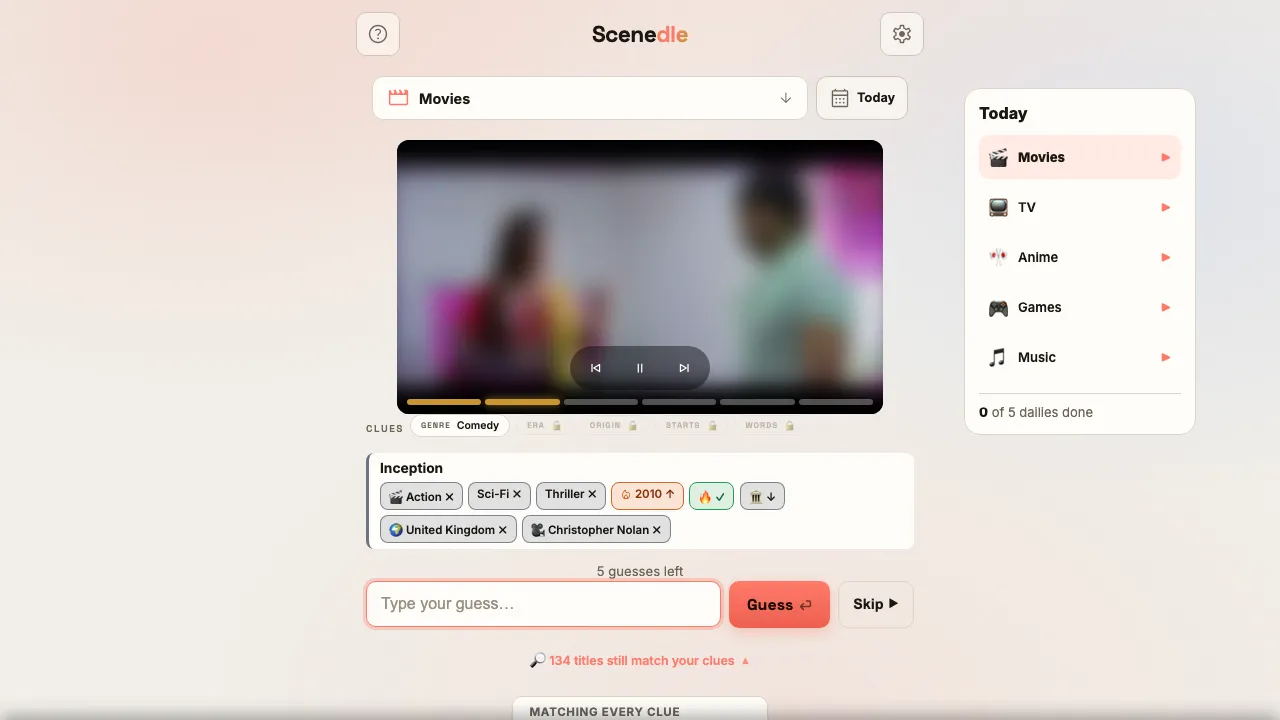 Scenedle screenshot 2