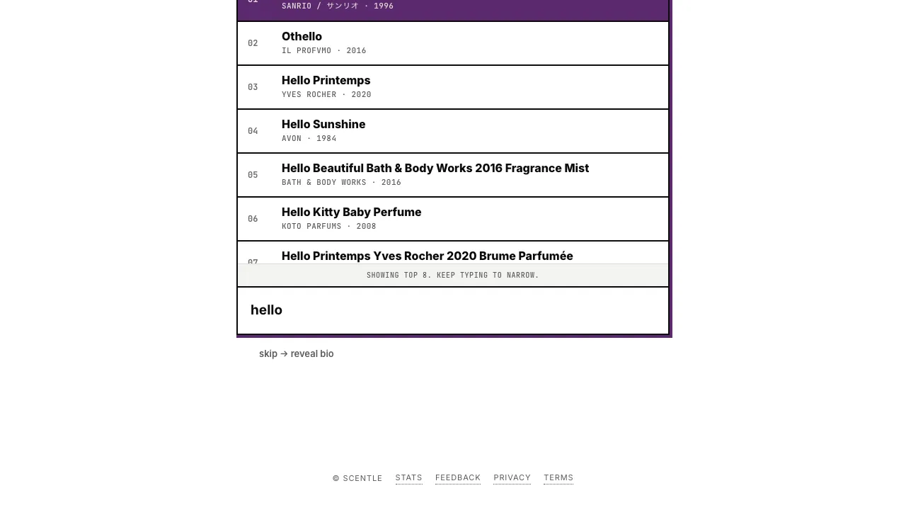 Scentle screenshot 1
