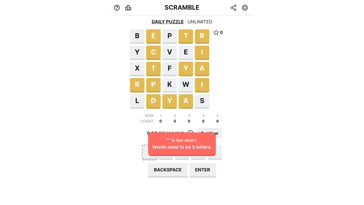 Scramble screenshot 1