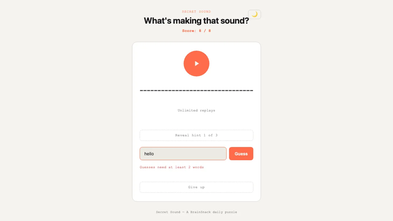 Secret sound screenshot 1