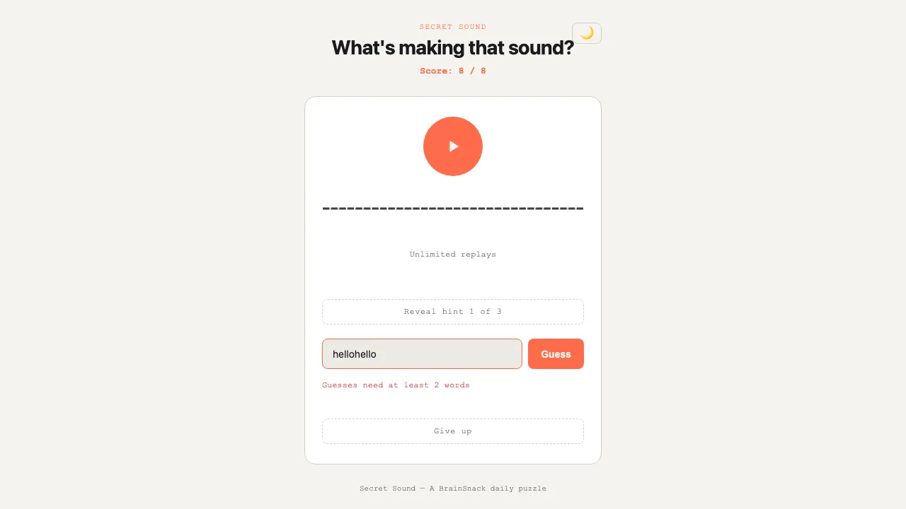 Secret sound screenshot 2