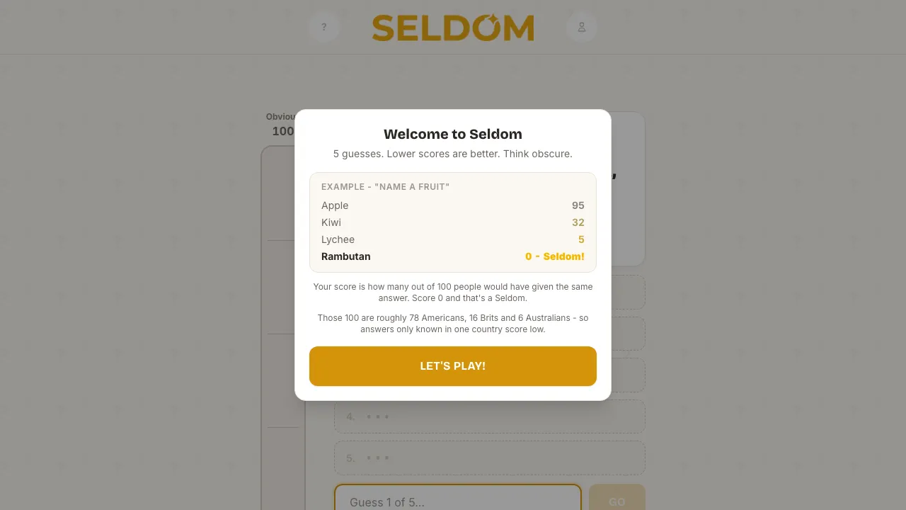 Seldom cover