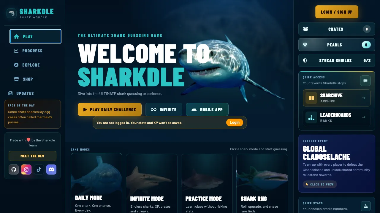 Sharkdle screenshot 2