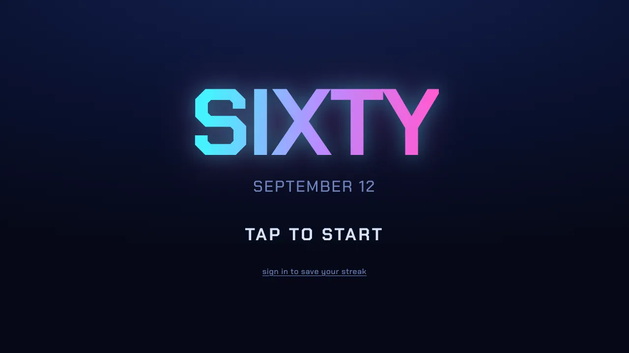 SIXTY screenshot 1