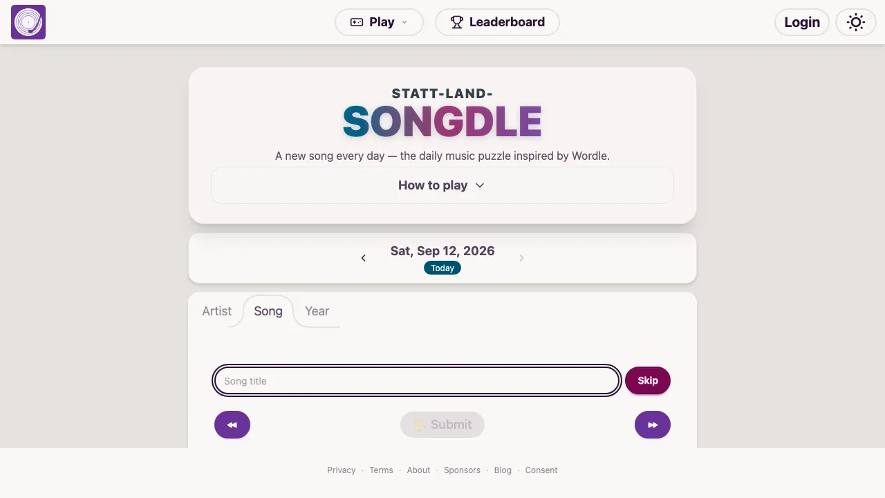 Songdle screenshot 1