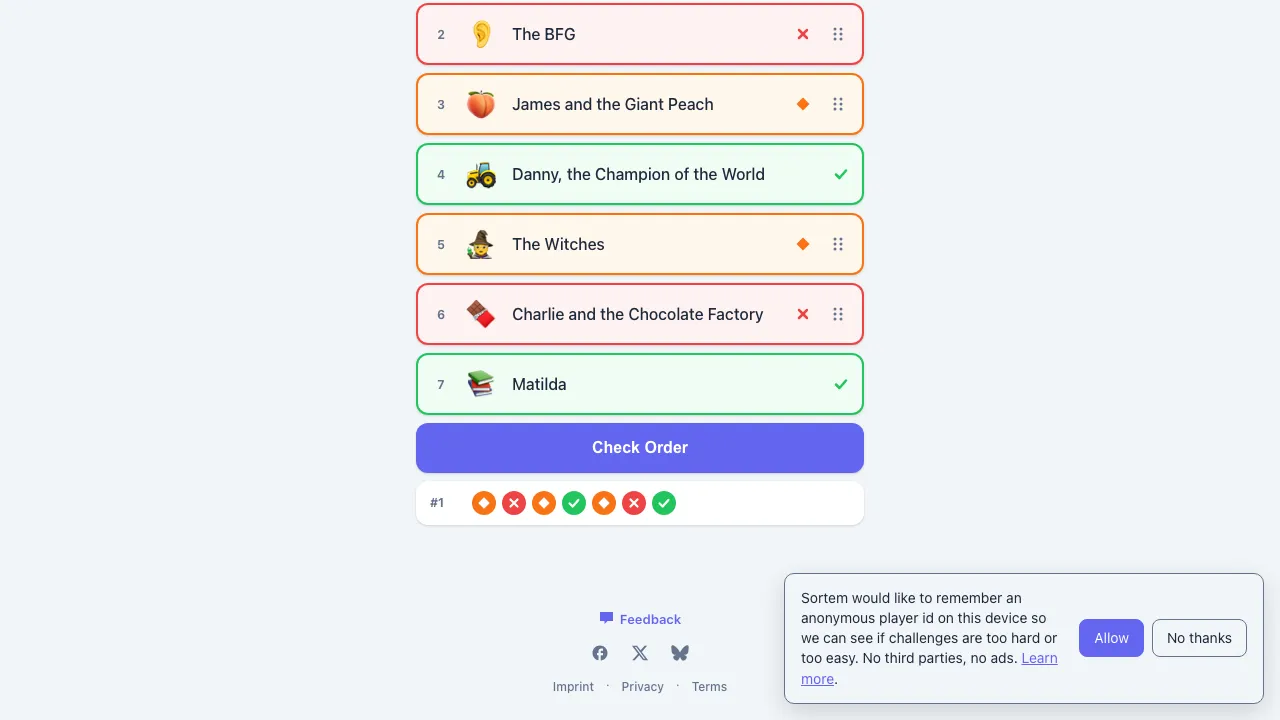 Sortem screenshot 2