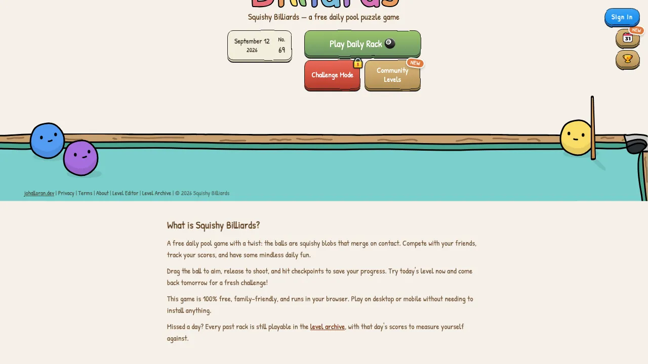 Squishy Billiards screenshot 1