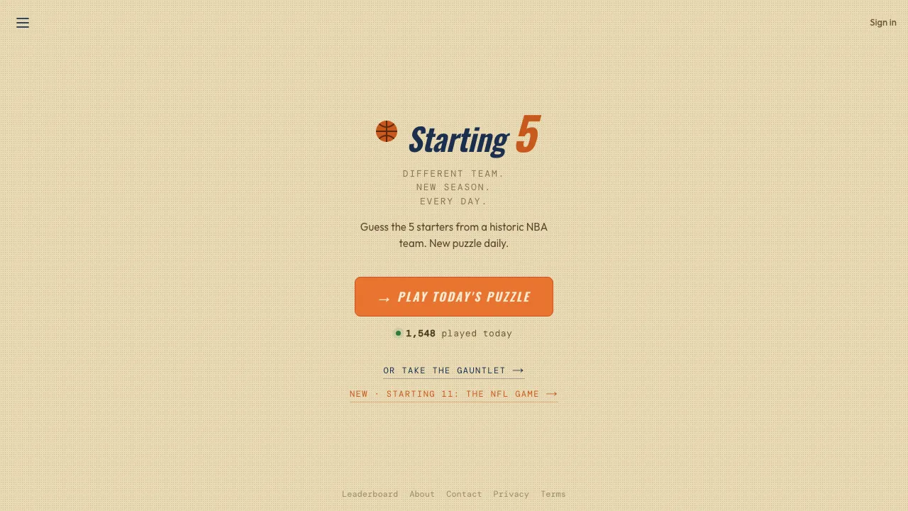 Starting 5 cover