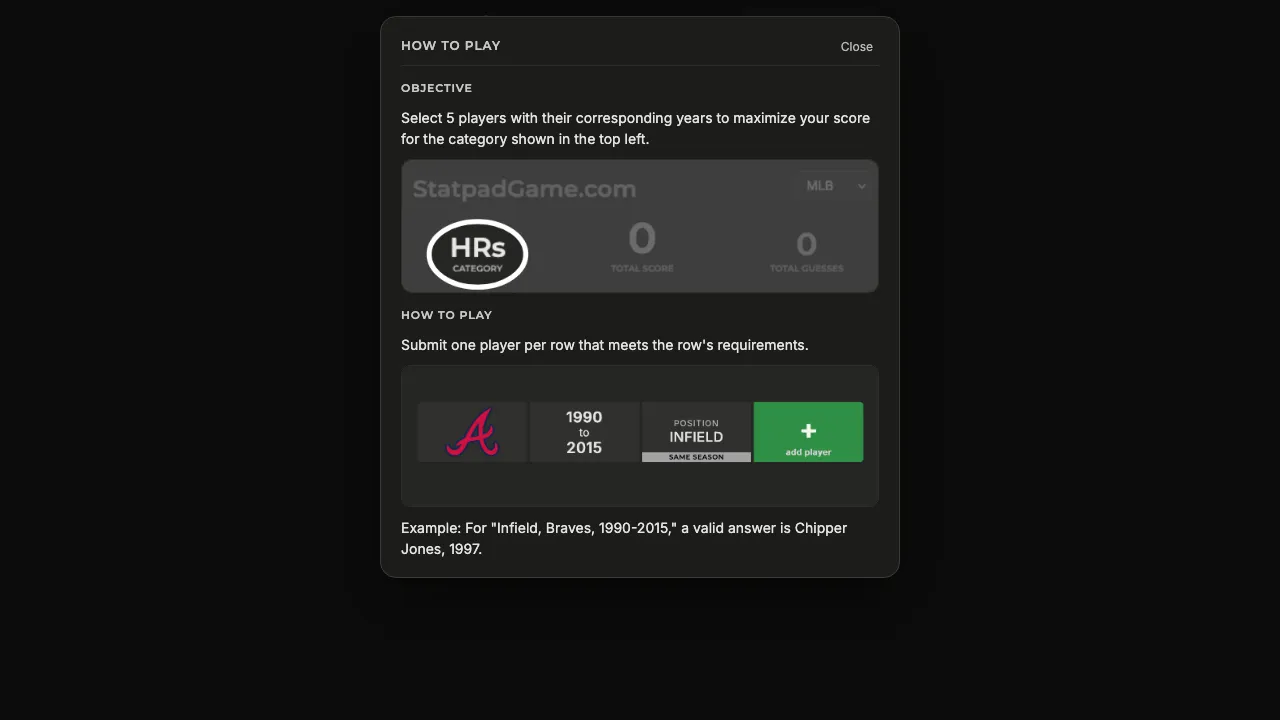 StatPad Game screenshot 1