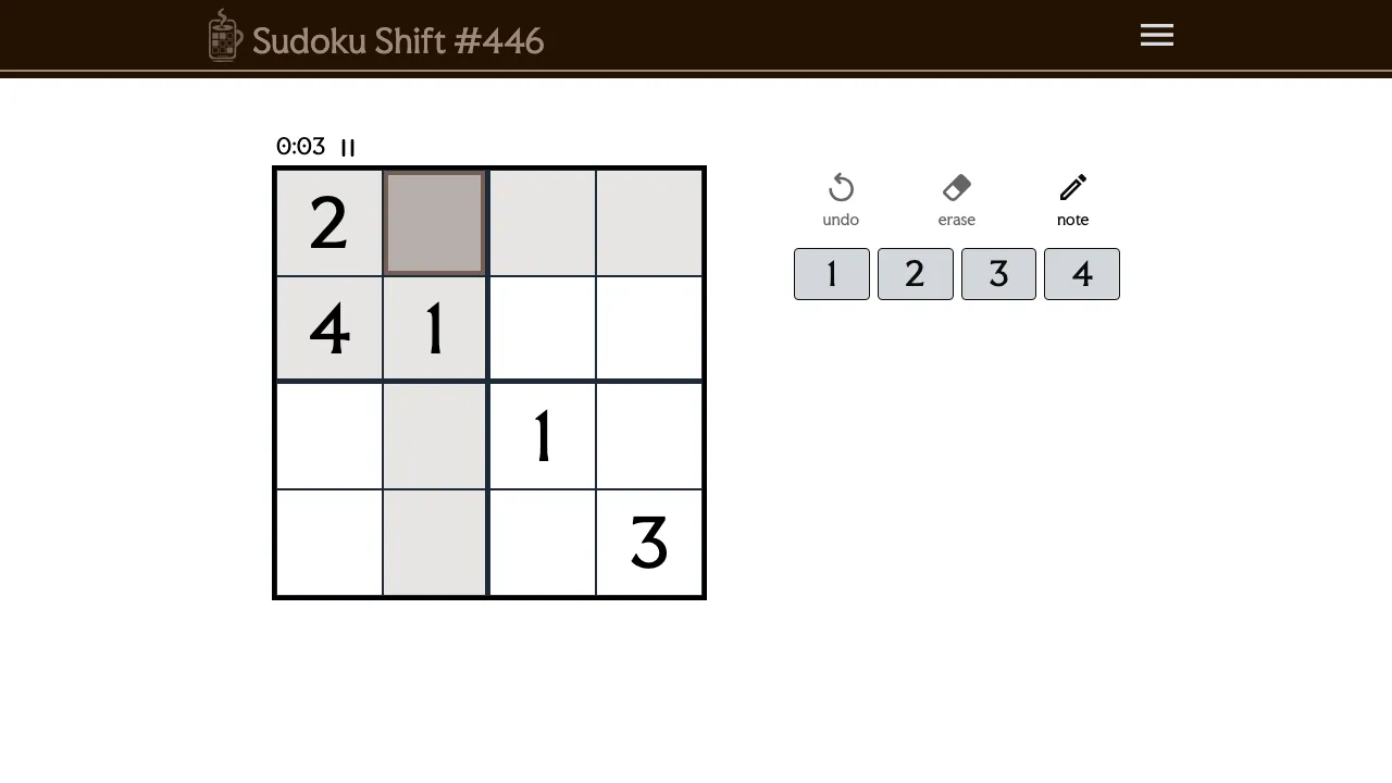 Sudoku Shift screenshot 3