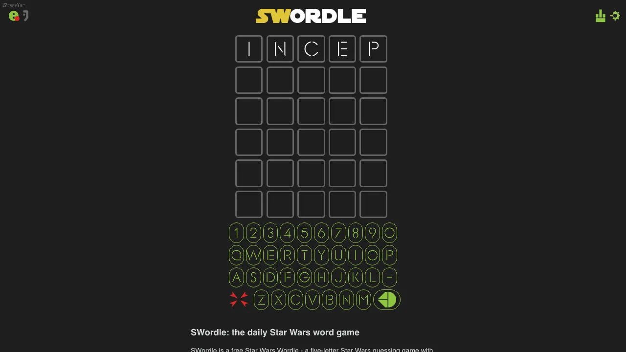 Swordle screenshot 1