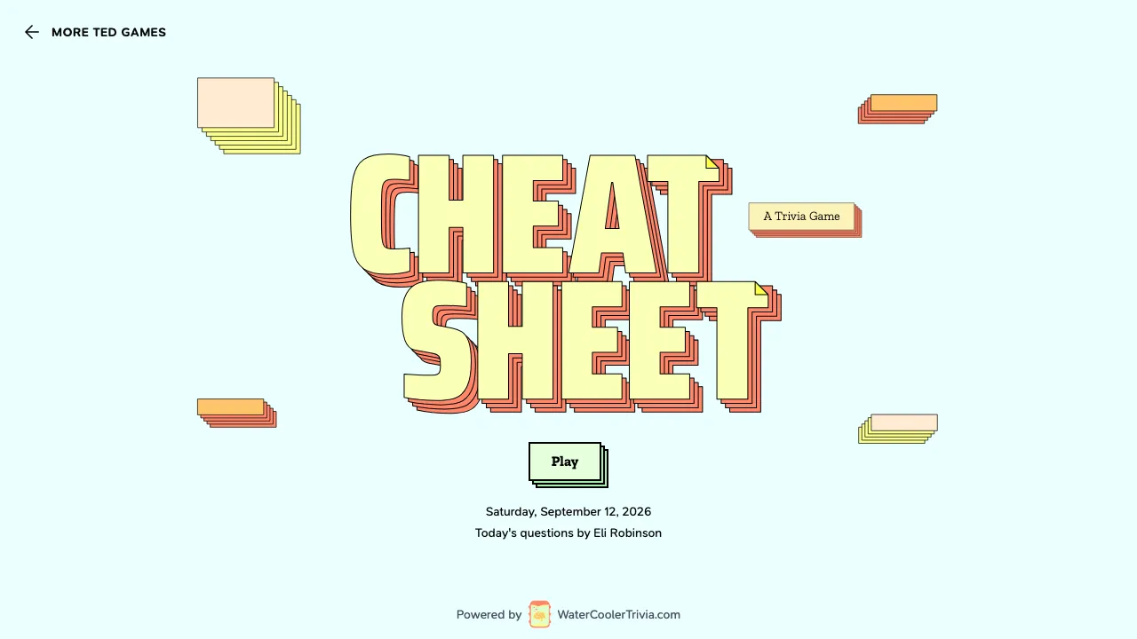 TED - Cheat Sheet cover