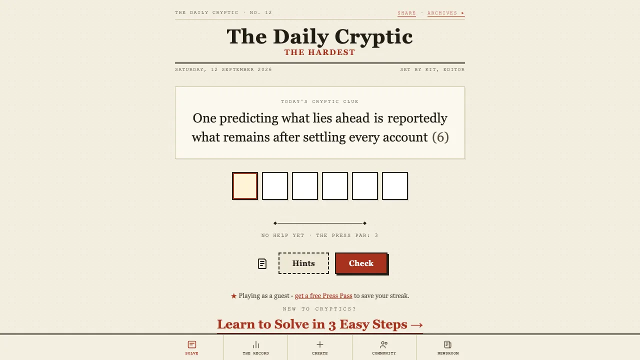 The Daily Cryptic cover