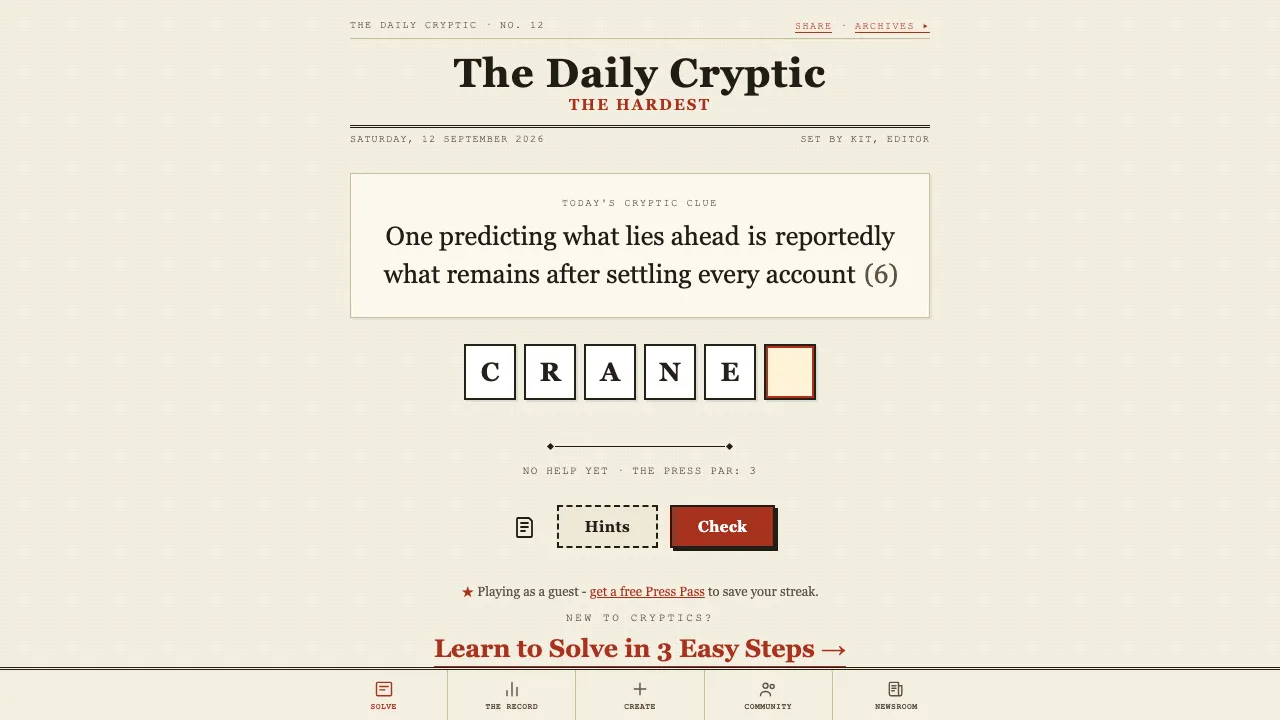 The Daily Cryptic screenshot 1