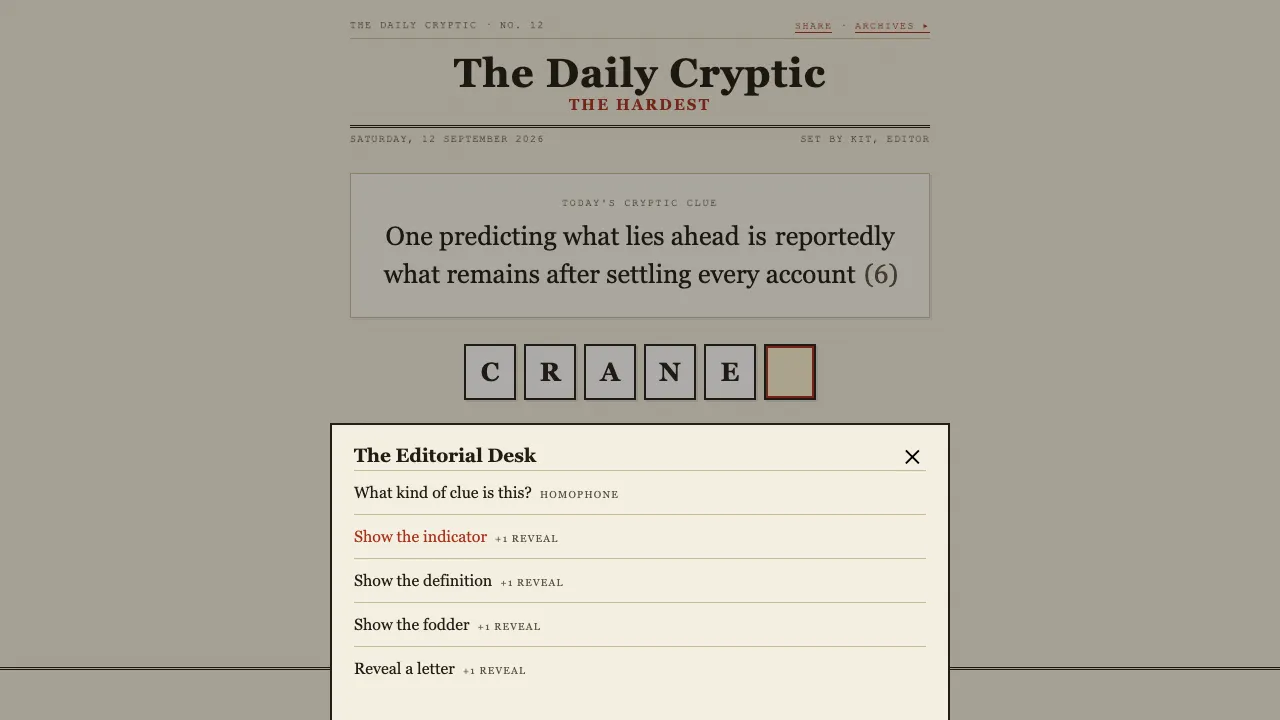 The Daily Cryptic screenshot 2