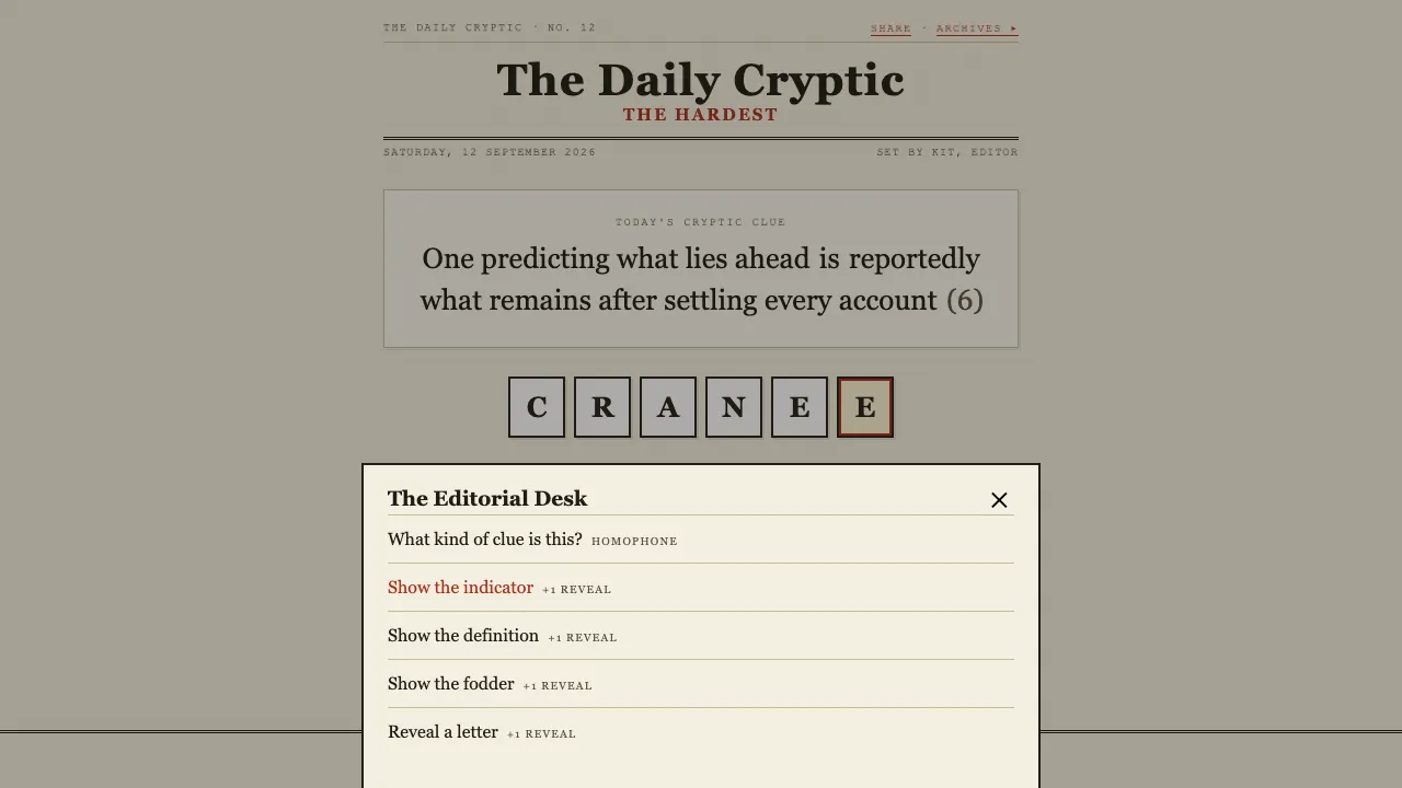 The Daily Cryptic screenshot 3