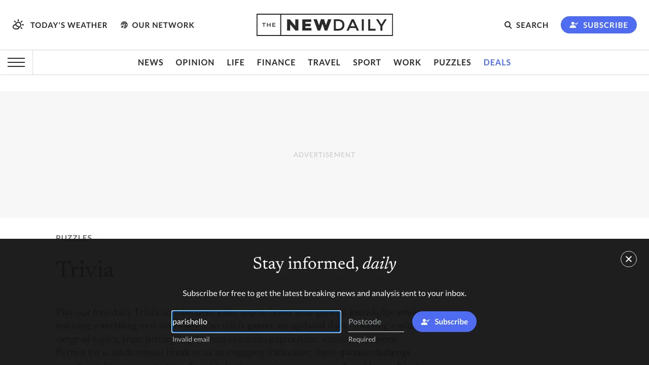 The New Daily - Trivia screenshot 2