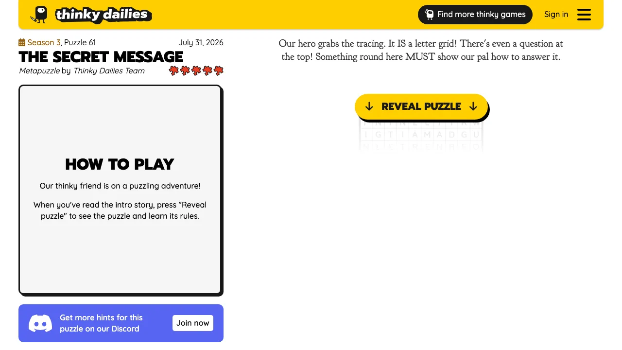 Thinky Dailies screenshot 1
