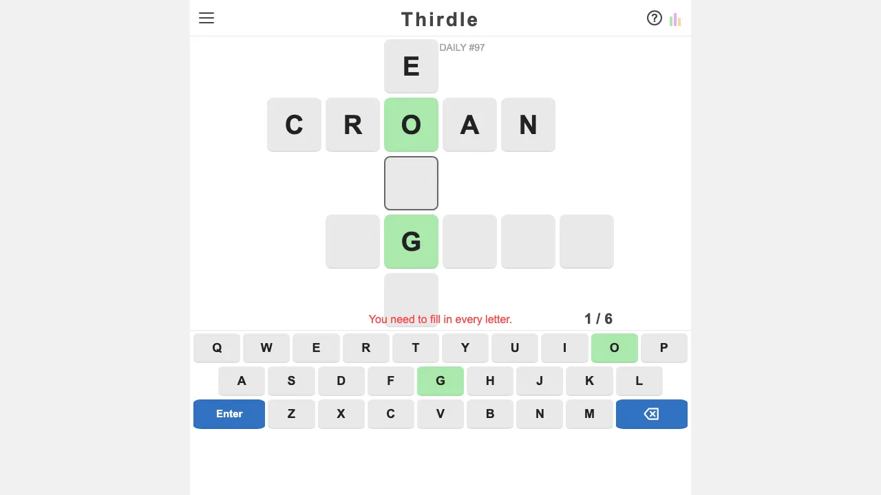 Thirdle screenshot 2