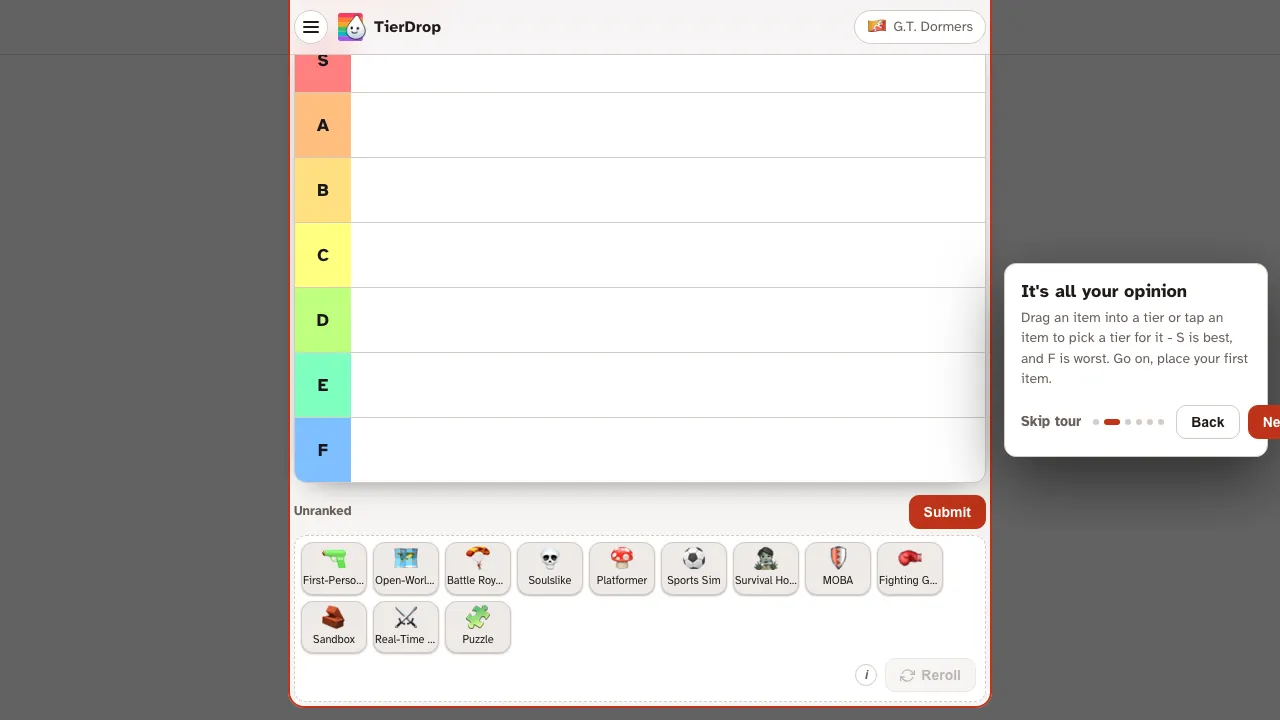 TierDrop screenshot 1