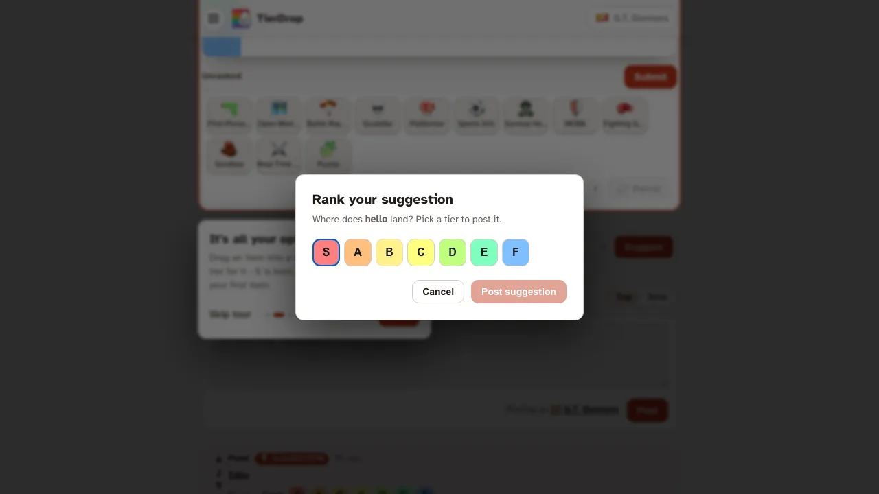 TierDrop screenshot 2