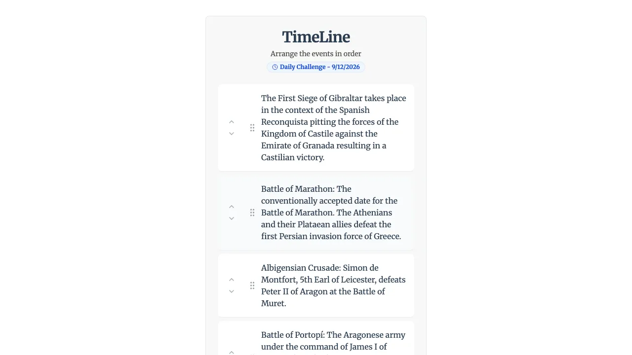 TimeLine Game screenshot 1