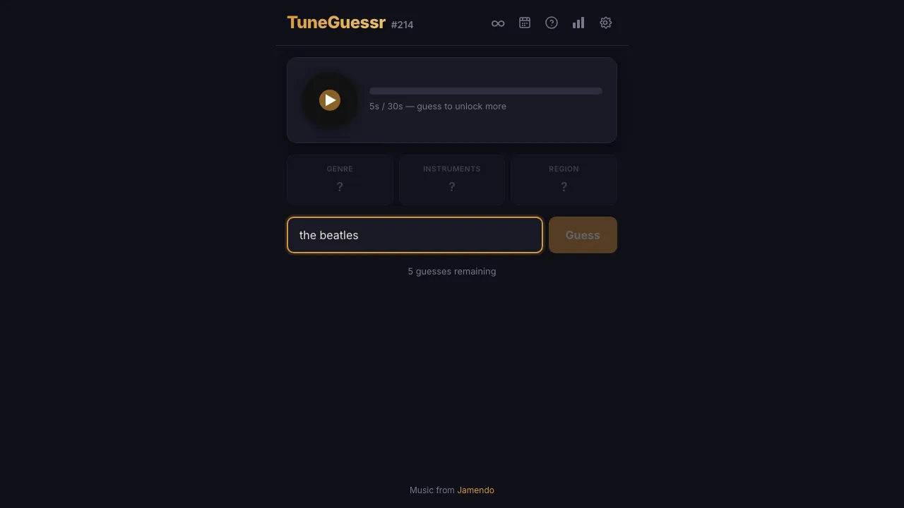 TuneGuessr screenshot 2