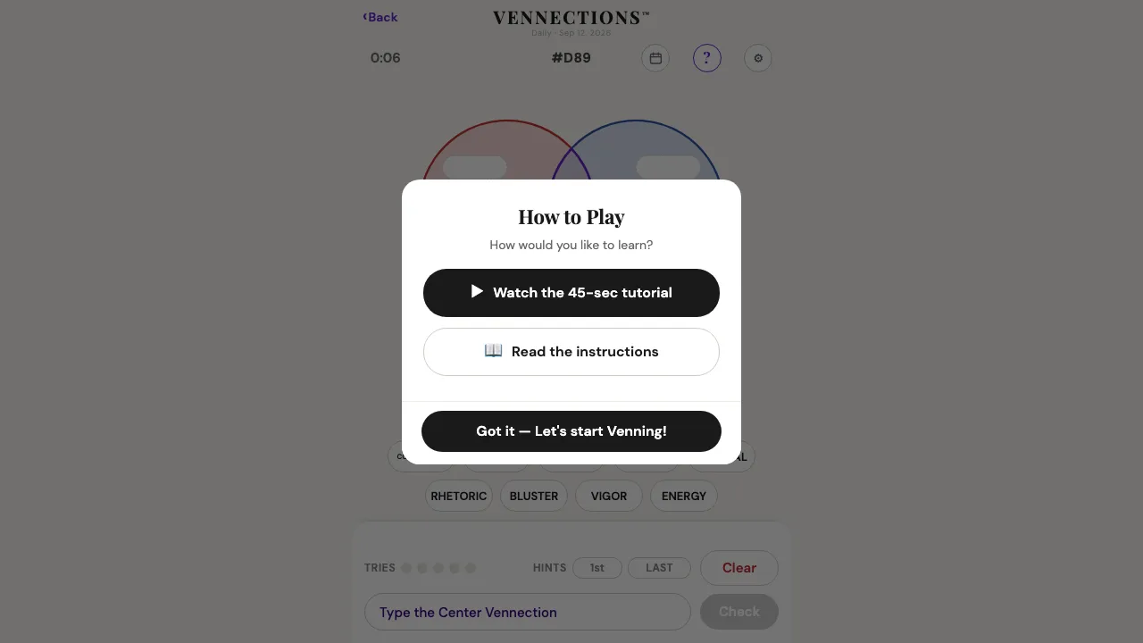 Vennections screenshot 1