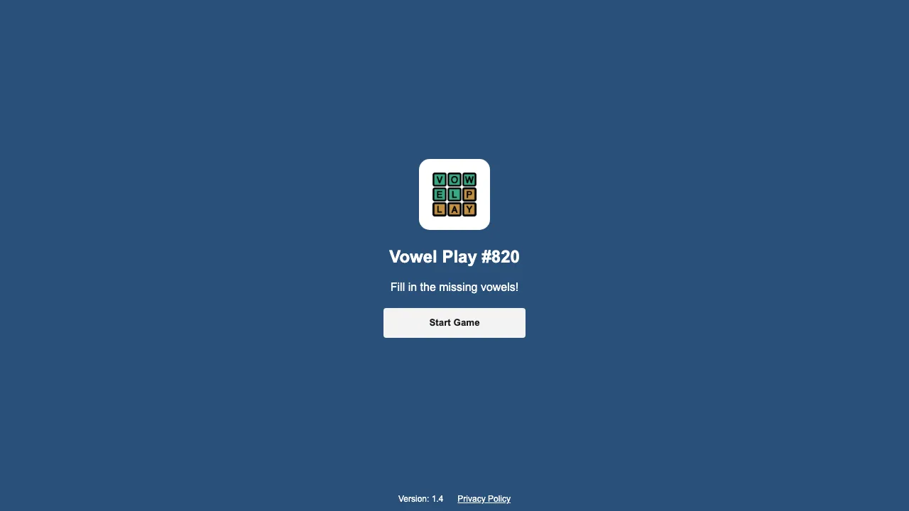 Vowel Play cover