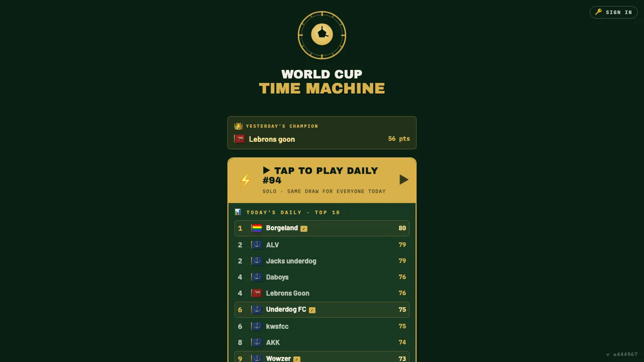 WC Time Machine screenshot 1