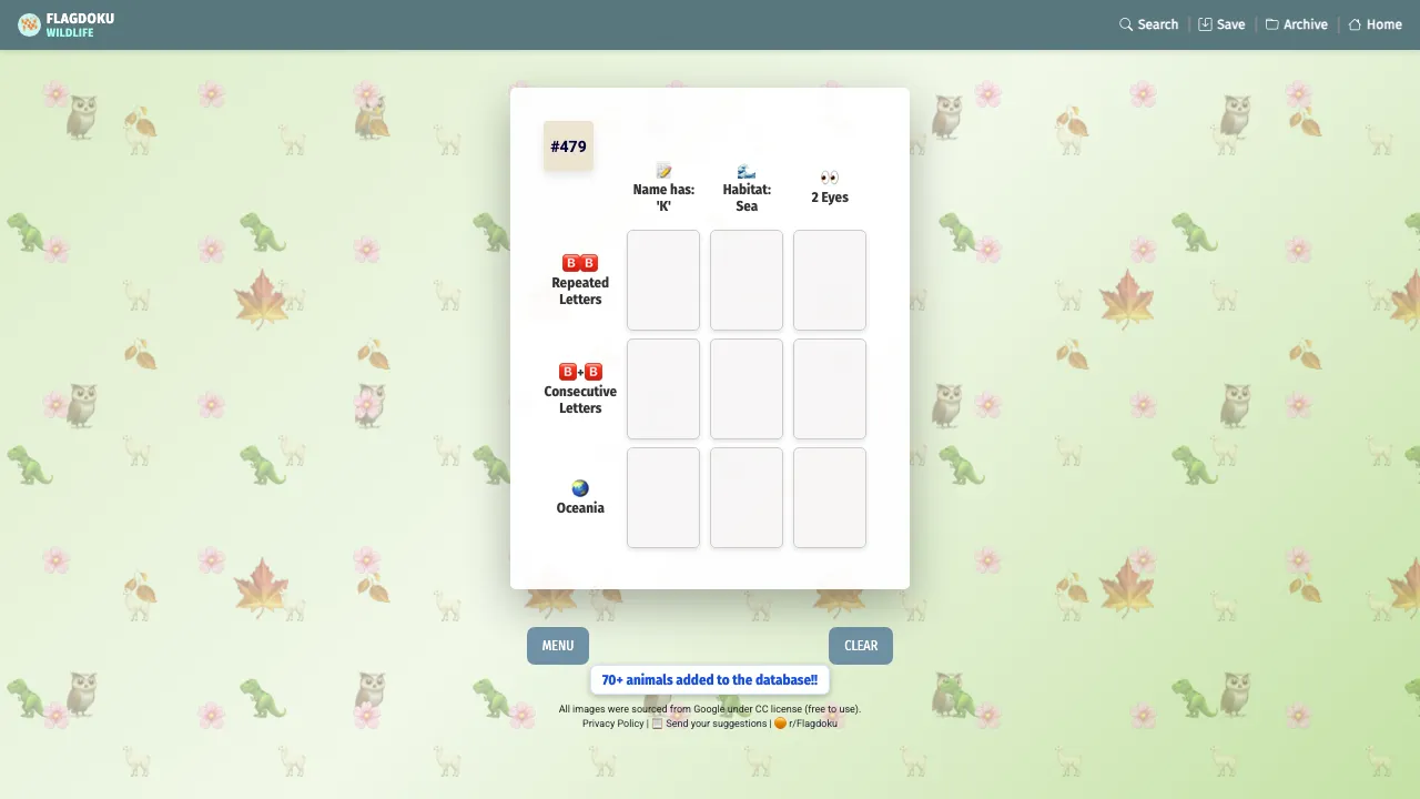 Wildlife Sudoku cover