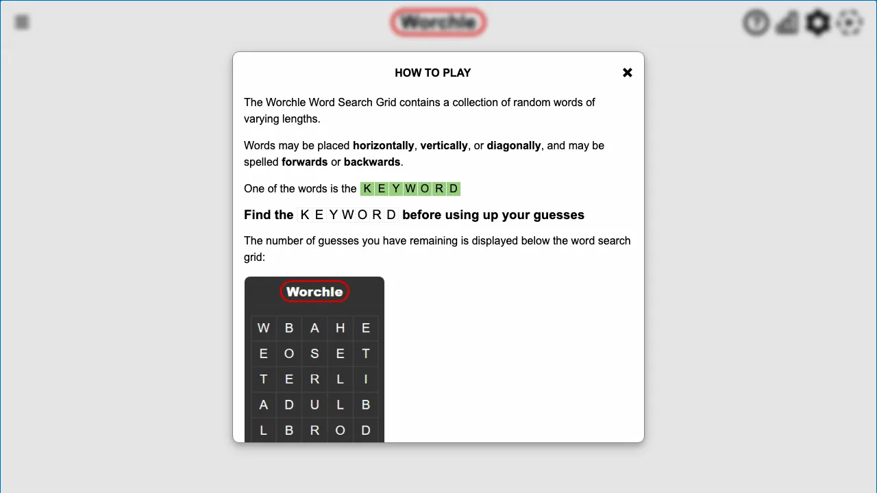 Worchle screenshot 2