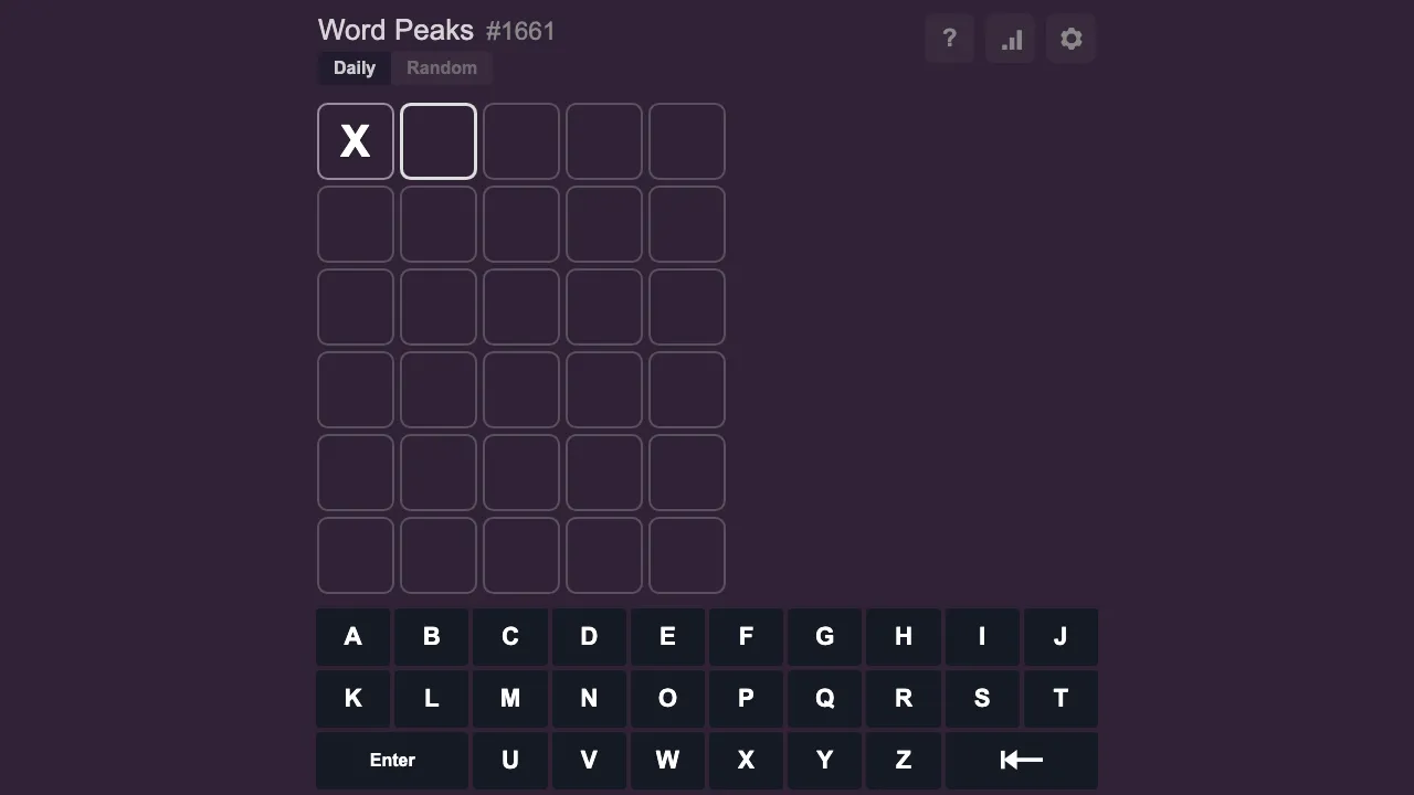 Word Peaks screenshot 1