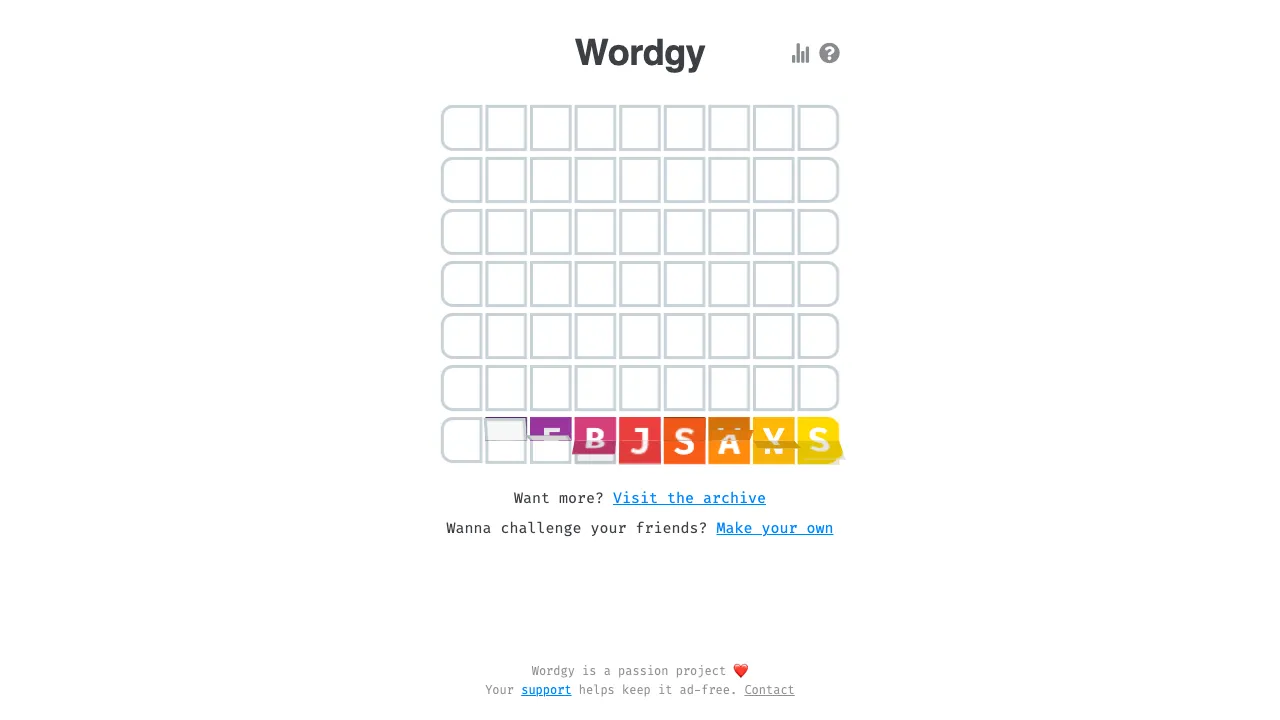 Wordgy screenshot 1