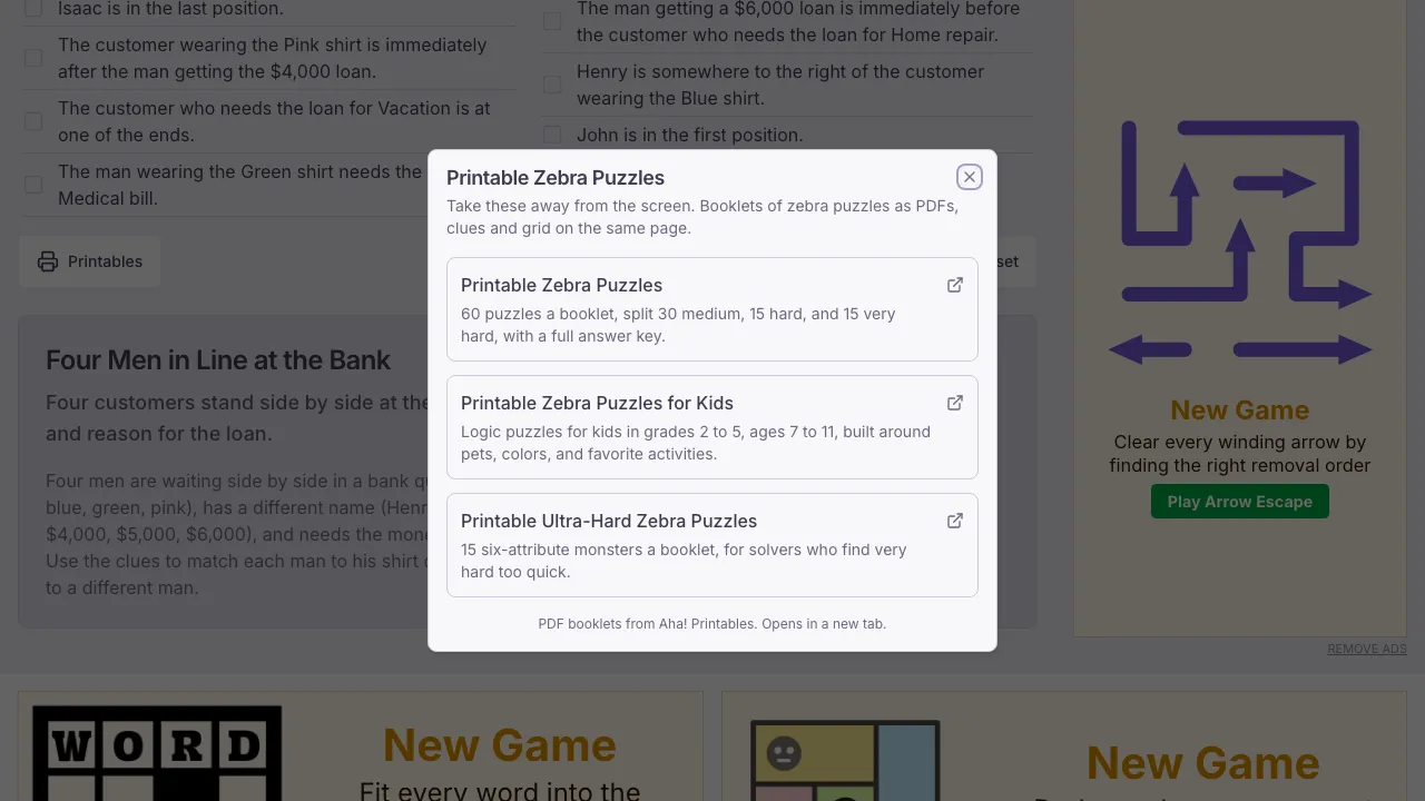 Zebra Puzzles screenshot 2